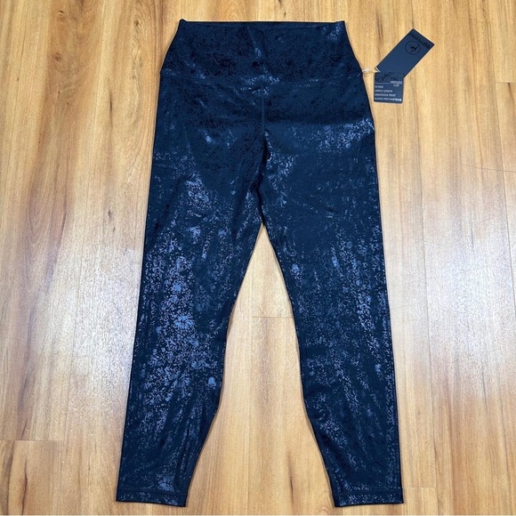 90 Degree By Reflex Women’s Black Shimmer Leggings Size L - Picture 3 of 10